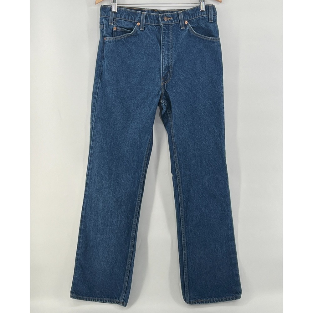 VTG 90s Levi's 517 Jeans Orange Tab Bootcut USA Made Men 36x34 Fits 34x33 Dark